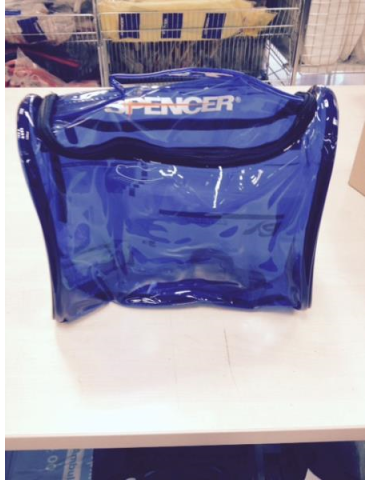 Sac bleu LATEX transparent LAXAN 2