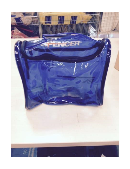 Sac bleu LATEX transparent LAXAN