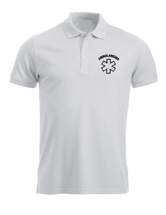 POLO MANCHE COURTE BLANC