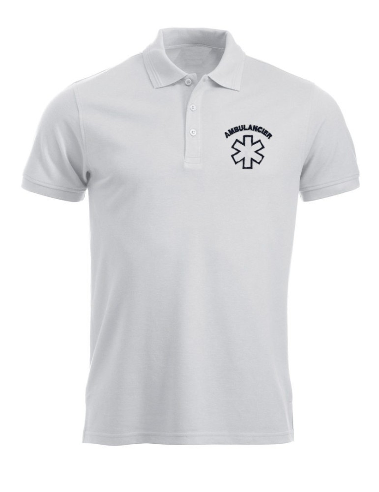 POLO MANCHES COURTES BLANC