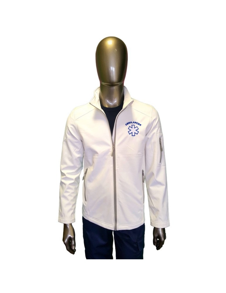 SOFTSHELLE HOMME BLANCHE