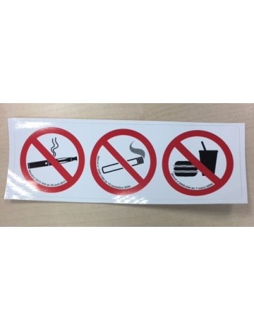 INTERDICTIONS FUMER + VAPOTER + MANGER