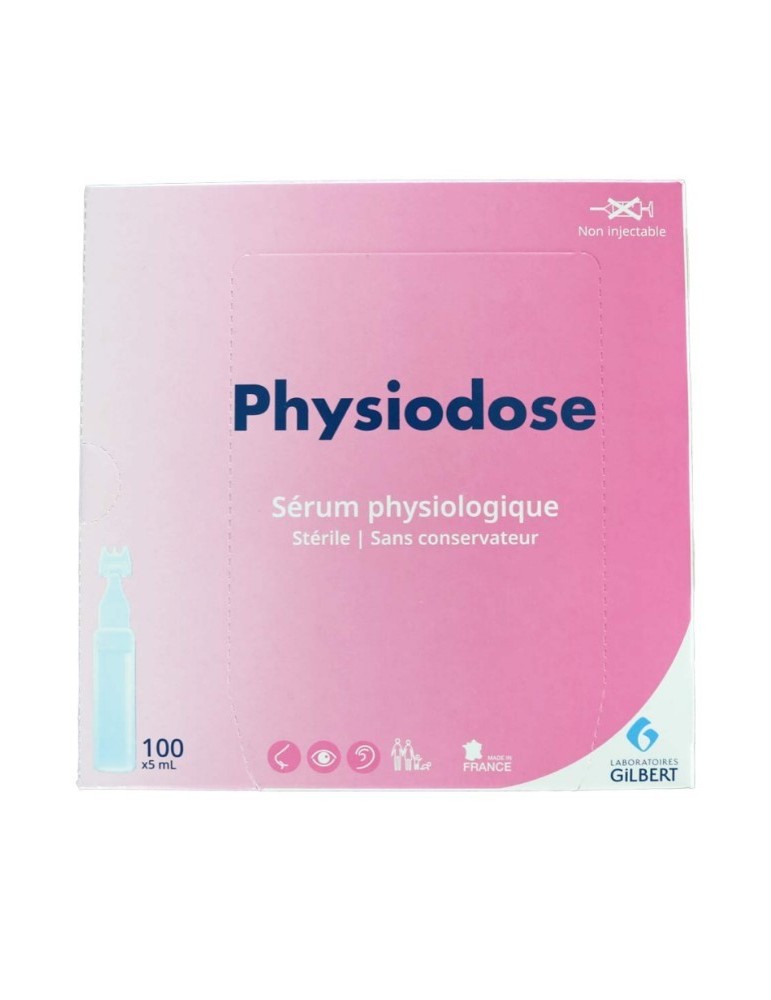 Sérum physiologique, Boite de 40 dosettes
