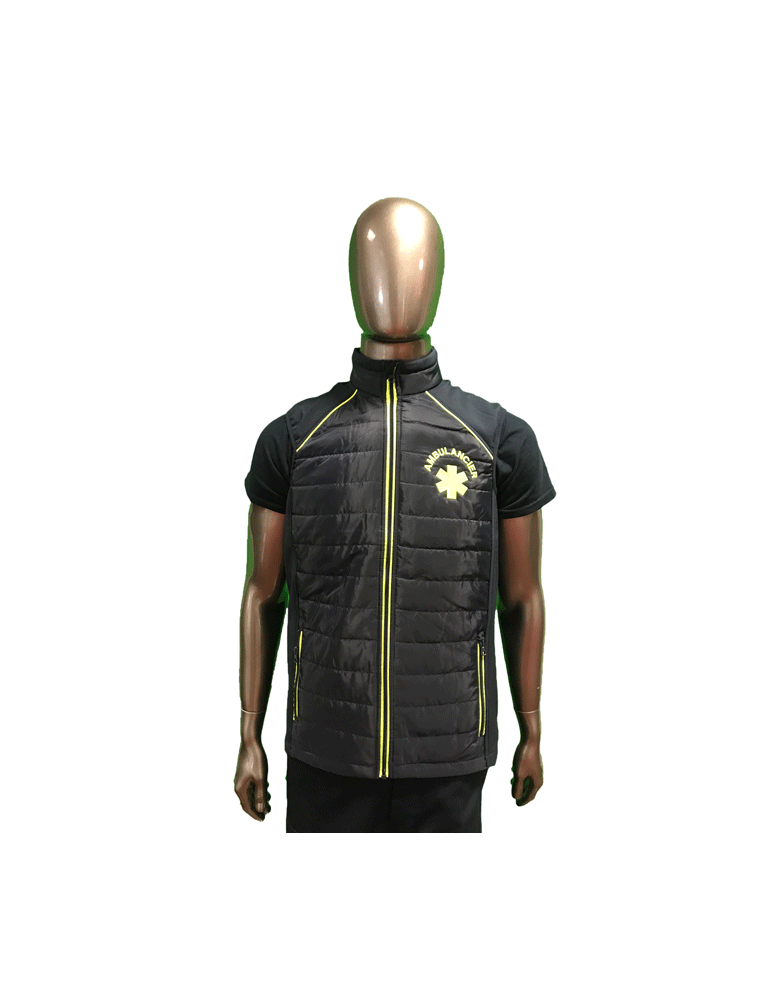 GILET SANS MANCHE BI-MATIERE