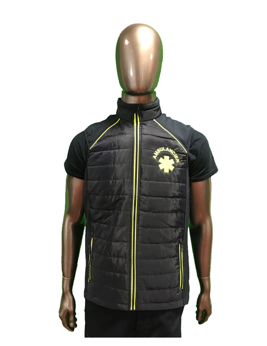 GILET SANS MANCHE BI-MATIERE