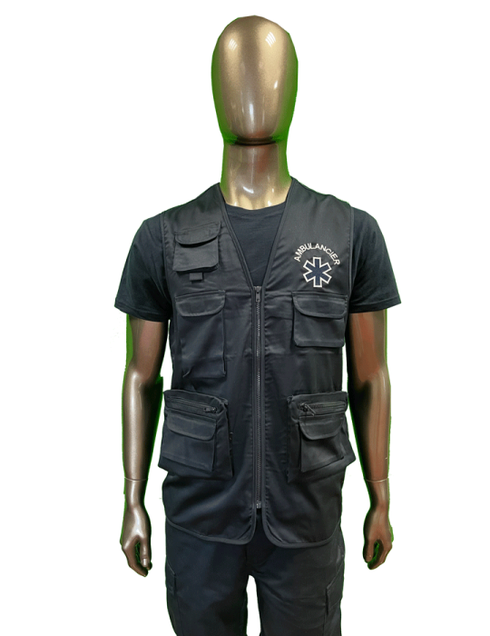 GILET BLANC MULTIPOCHE