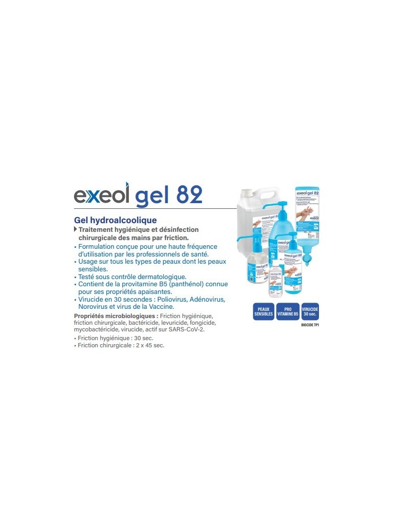 GEL HYDROALCOOLIQUE AIRLESS 1L