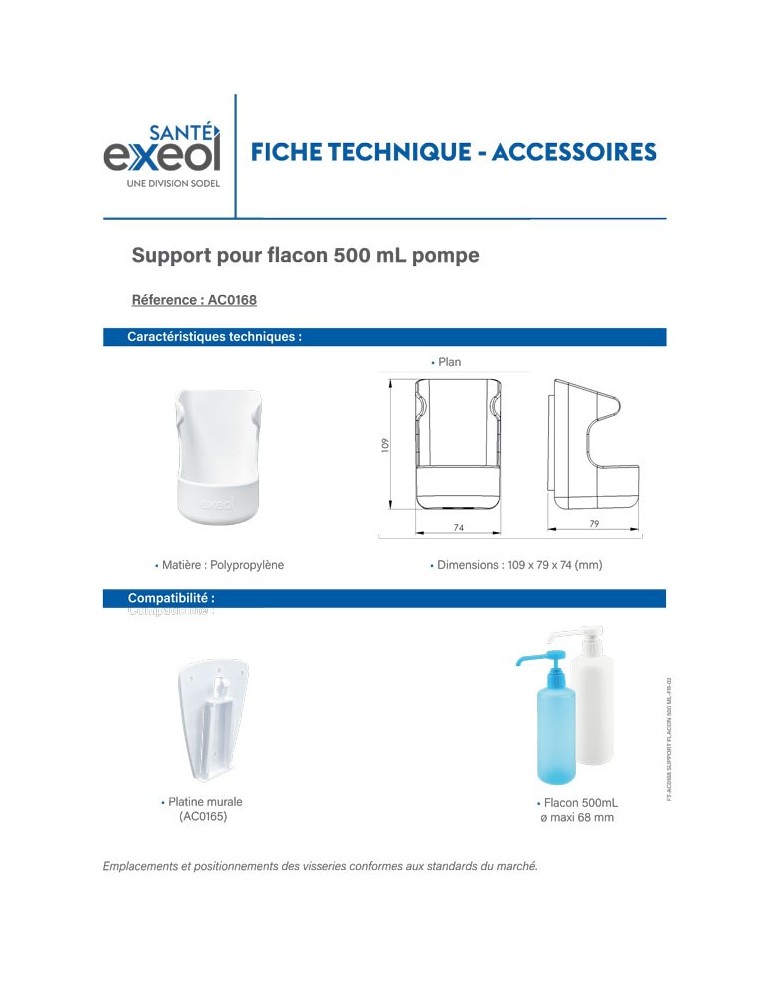 Support pour flacon 500ml