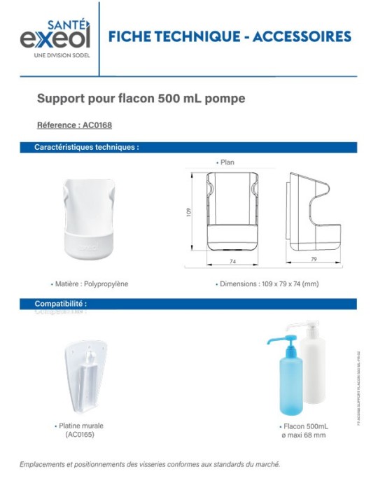 Support pour flacon 500ml