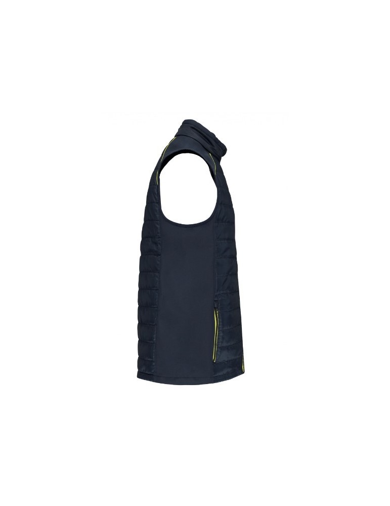 GILET SANS MANCHE BI-MATIERE