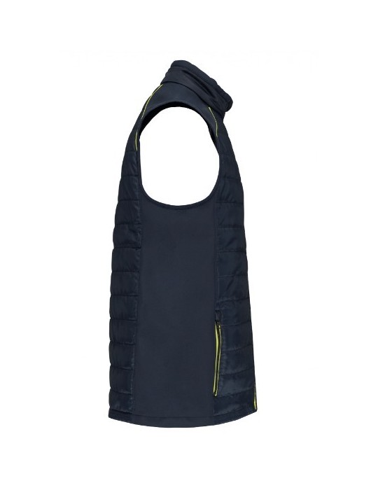 GILET SANS MANCHE BI-MATIERE