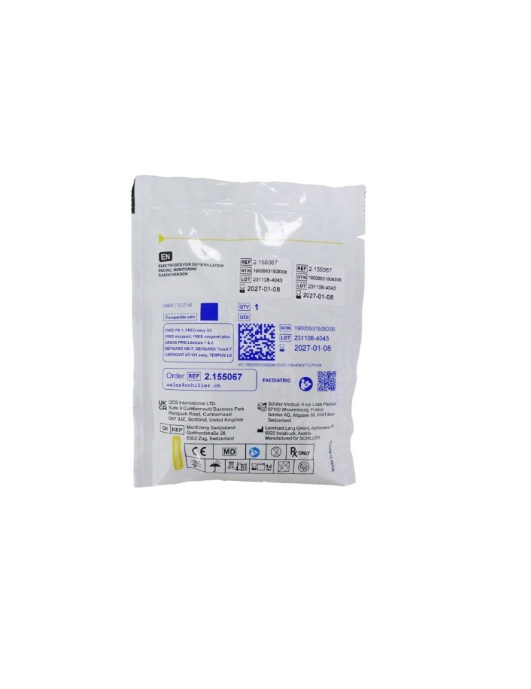 Électrodes PEDIA DEFIGARD T7 -FRED PA-1 -FRED EASYPORT