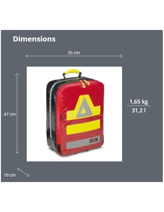 Grand sac a dos PAX1 ROUGE
