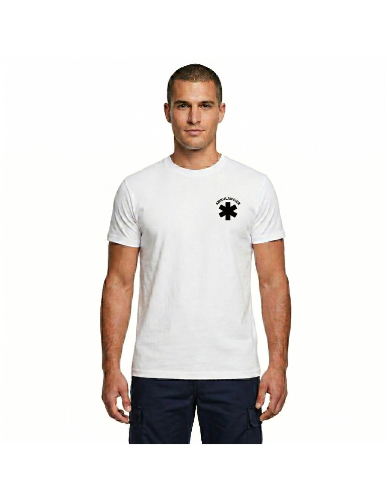 tee shirt blanc ambulancier
