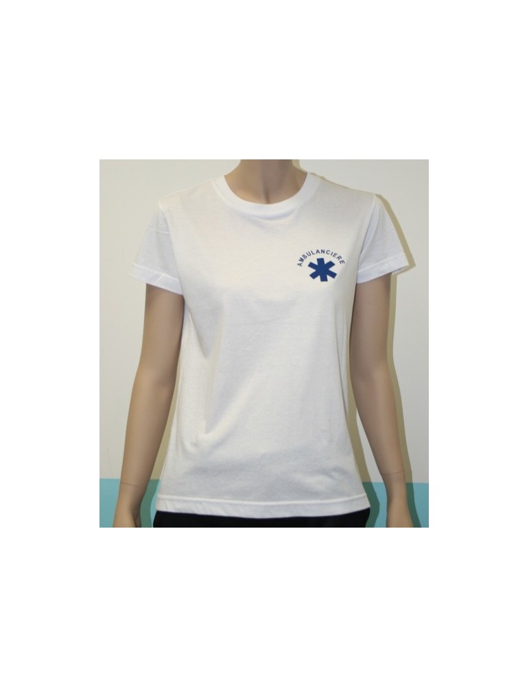 TEE-SHIRT FEMME COL ROND BLANC