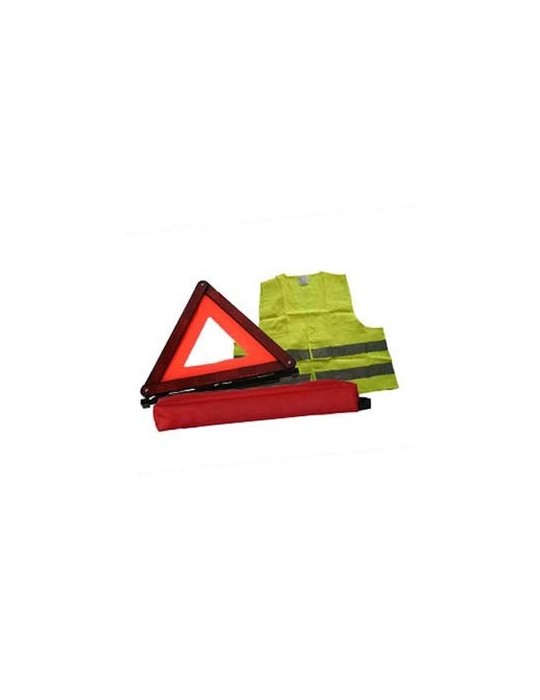 KIT TRIANGLE ET GILET DE SIGNALISATION  KIT TRIANGLE ET GILET DE SIGNALISATION