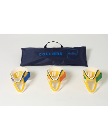 COLLIERS STIFNECK, Jeu de 3 avec Sac de transport