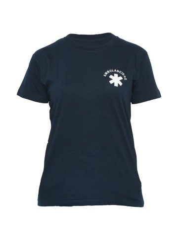 TEE-SHIRT COL ROND FEMME MARINE