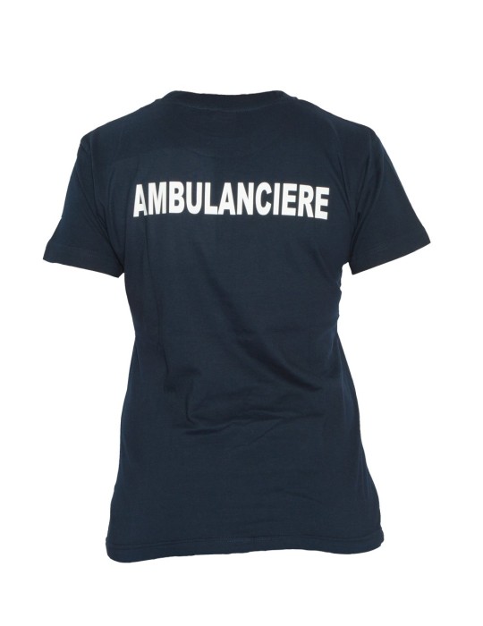 TEE-SHIRT COL ROND FEMME MARINE